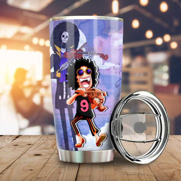 Brook Stainless Steel Anime Tumbler Cup Custom One Piece Map Anime
