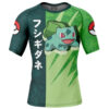 Hooktab Bulbasaur Attack Pokemon Short Sleeve Rash Guard Compression Shirt Cosplay Anime Gym Shirt