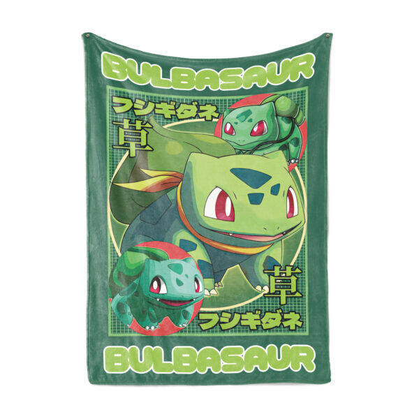 Bulbasaur Blanket Pokemon Blanket Anime Blanket