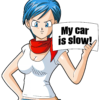 Bulma Car Sticker Custom My Car Is Slow Funny