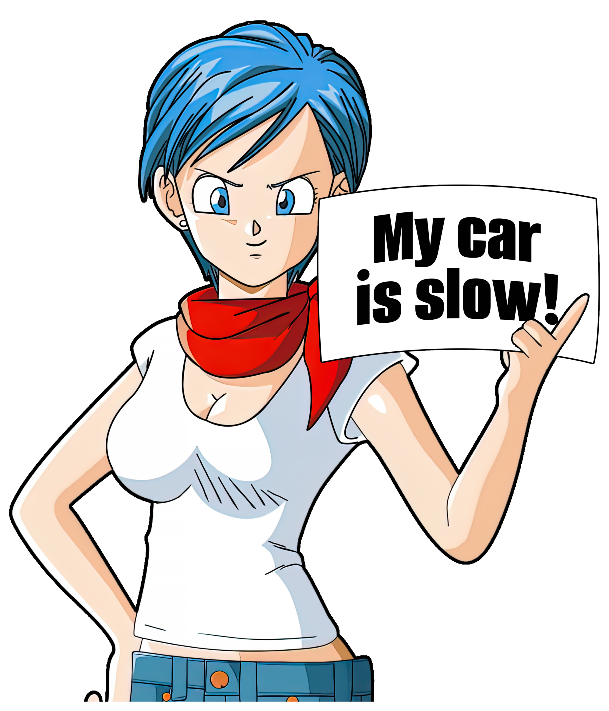 Bulma Car Sticker Custom My Car Is Slow Funny