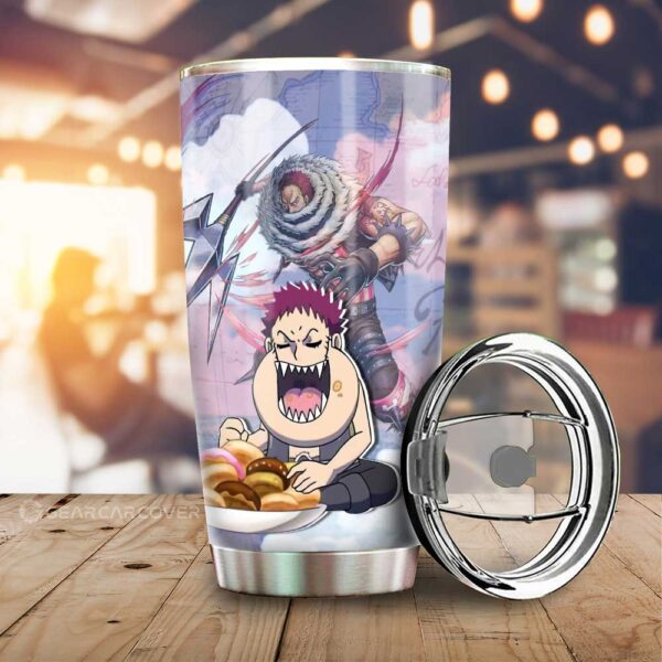 Charlotte Katakuri Stainless Steel Anime Tumbler Cup Custom One Piece Map For Anime Fans