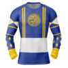 Hooktab Blue Ranger Ninjetti Mighty Morphin Power Rangers Long Sleeve Rash Guard Compression Cosplay Anime Gym Shirt