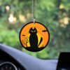 Creepy Black Cat Ornament Custom Halloween Pumpkin Car Accessories