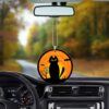 Creepy Black Cat Ornament Custom Halloween Pumpkin Car Accessories