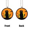 Creepy Black Cat Ornament Custom Halloween Pumpkin Car Accessories