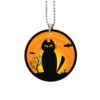 Creepy Black Cat Ornament Custom Halloween Pumpkin Car Accessories