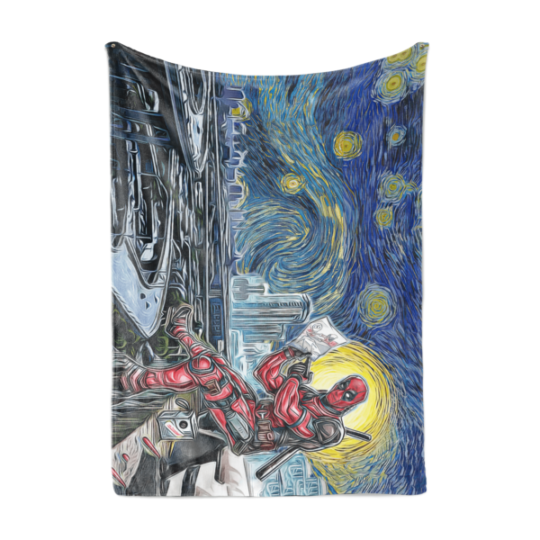 Deadpool Starry Night Blanket