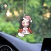 Demon Slayer Nezuko Ornament Custom Santa Claus Christmas Anime Car Accessories