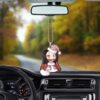 Demon Slayer Nezuko Ornament Custom Santa Claus Christmas Anime Car Accessories