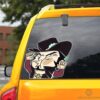 Dracule Mihawk Hitting Glass Car Sticker Custom One Piece Anime Car Accessories For Anime Fans