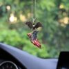 Eagle Ornament Custom American Thin Blue Silver Car Interior Accessories