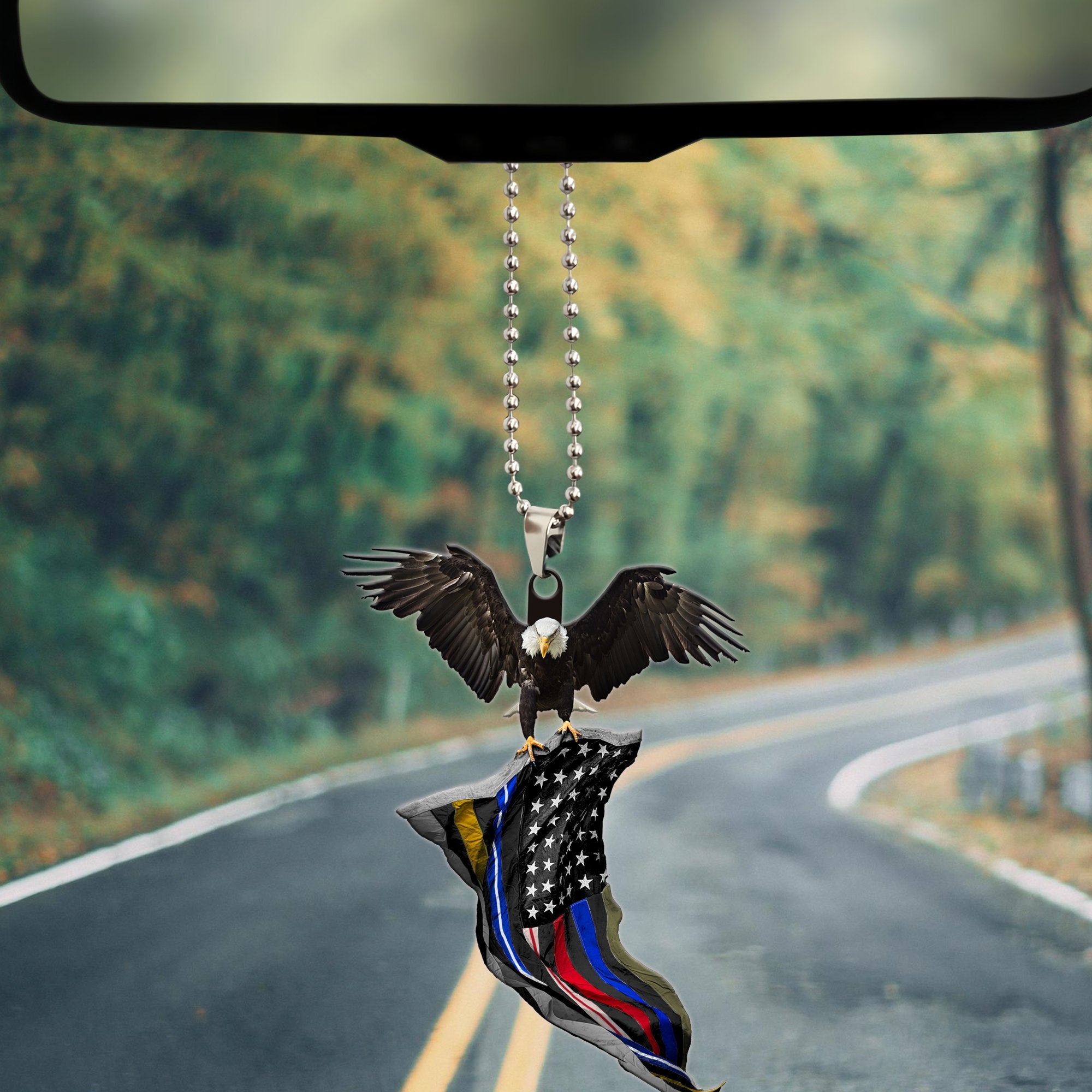 Eagle Ornament Custom No One Fight Alone Car Interior Accessories