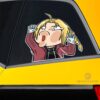 Edward Elric Hitting Glass Car Sticker Custom Fullmetal Alchemist Anime Funny Car Accessories