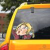 Edward Elric Hitting Glass Car Sticker Custom Fullmetal Alchemist Anime Funny Car Accessories