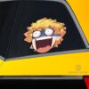 Funny Face Zenitsu Car Sticker Custom Demon Slayer Anime Car Accessories