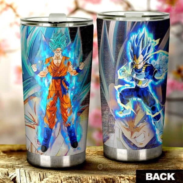 Goku And Vegeta Stainless Steel Anime Tumbler Cup Custom Dragon Ball Anime
