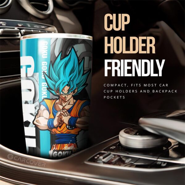 Goku Blue Stainless Steel Anime Tumbler Cup Custom Anime Dragon Ball