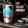 Goku Blue Stainless Steel Anime Tumbler Cup Custom Dragon Ball Anime Galaxy Style