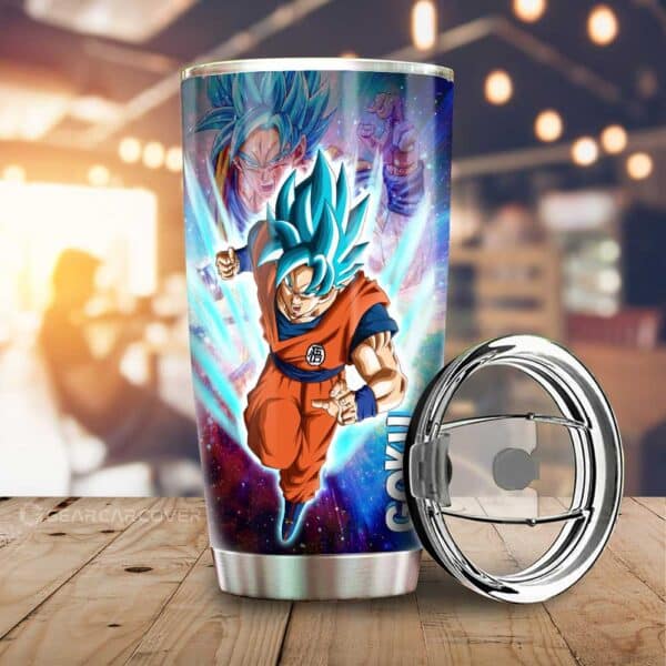 Goku Blue Stainless Steel Anime Tumbler Cup Custom Dragon Ball Anime