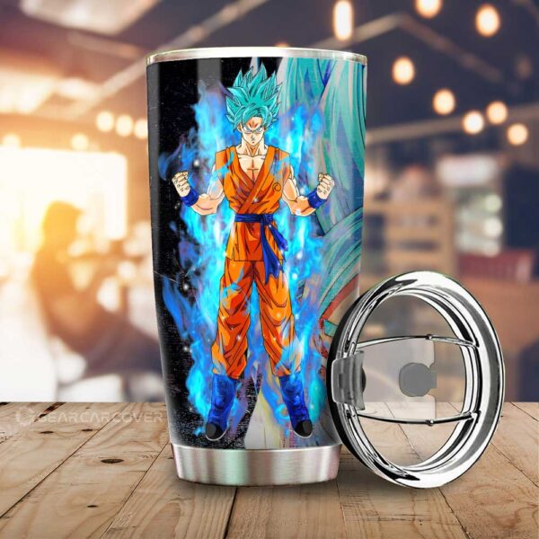 Goku Blue Stainless Steel Anime Tumbler Cup Custom Dragon Ball Anime