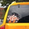 Goku Hitting Glass Car Sticker Custom Dragon Ball Anime Car Accessories For Anime Fans