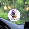 Happy Halloween From Your Friend Black Cat Ornament Custom Name Pumpkin Car Accessories Halloween