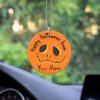 Happy Halloween Pumpkin Ornament Custom Name Car Interior Accessories