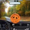 Happy Halloween Pumpkin Ornament Custom Name Car Interior Accessories