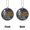 Happy Halloween Skeleton Ornament Custom Name Car Interior Accessories