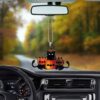 Holographic Pumpkin Kitty Ornament Custom Halloween Car Accessories