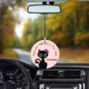 Hope Your Halloween Is Purr-fect Black Cat Ornament Custom Name Car Accessories