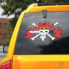 Kid Pirates Flag Car Sticker Custom One Piece Anime Car Accessories