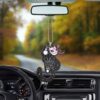 Kitsune Mask Black Cat Ornament Custom Halloween Car Accessories