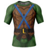 Hooktab Leonardo Teenage Mutant Ninja Turtles Short Sleeve Rash Guard Compression Shirt Cosplay Anime Gym Shirt