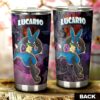 Lucario Stainless Steel Anime Tumbler Cup Custom Anime Galaxy Manga Style