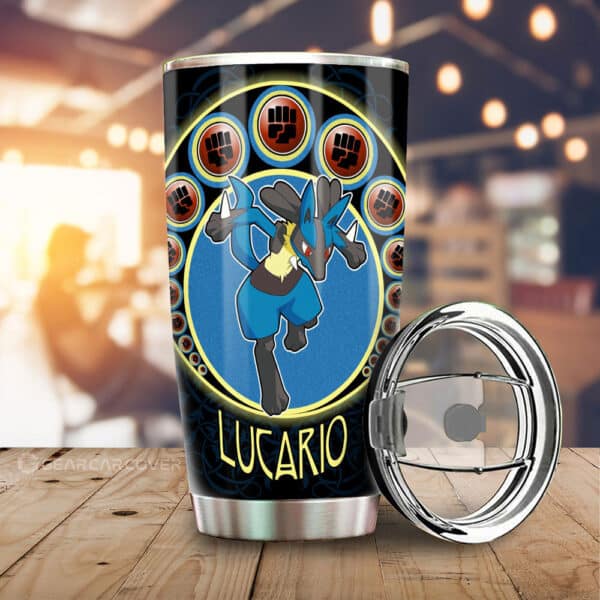 Lucario Stainless Steel Anime Tumbler Cup Custom Anime