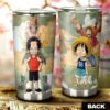 Luffy And Ace Stainless Steel Anime Tumbler Cup Custom One Piece Map For Anime Fans