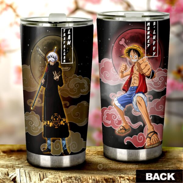 Luffy And Law Stainless Steel Anime Tumbler Cup Custom For One Piece Anime Fans