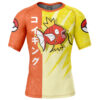 Hooktab Magikarp Attack Pokemon Short Sleeve Rash Guard Compression Shirt Cosplay Anime Gym Shirt