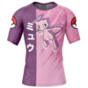 Hooktab Mew Attack Pokemon Short Sleeve Rash Guard Compression Shirt Cosplay Anime Gym Shirt