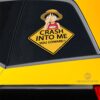 Monkey D. Luffy Funny Car Sticker Custom Warning Crash Into Me