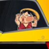 Monkey D. Luffy Hitting Glass Car Sticker Custom Car Accessories For Fans