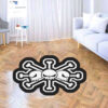 One Piece Rug Blackbeard Flag Rug Anime Custom Shaped Rug Anime Rug