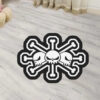 One Piece Rug Blackbeard Flag Rug Anime Custom Shaped Rug Anime Rug