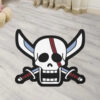 One Piece Rug Red Hair Pirates Flag Rug Anime Custom Shaped Rug Anime Rug