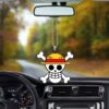 One Piece Straw Hat Pirates Flag Ornament Custom Anime Car Interior Accessories