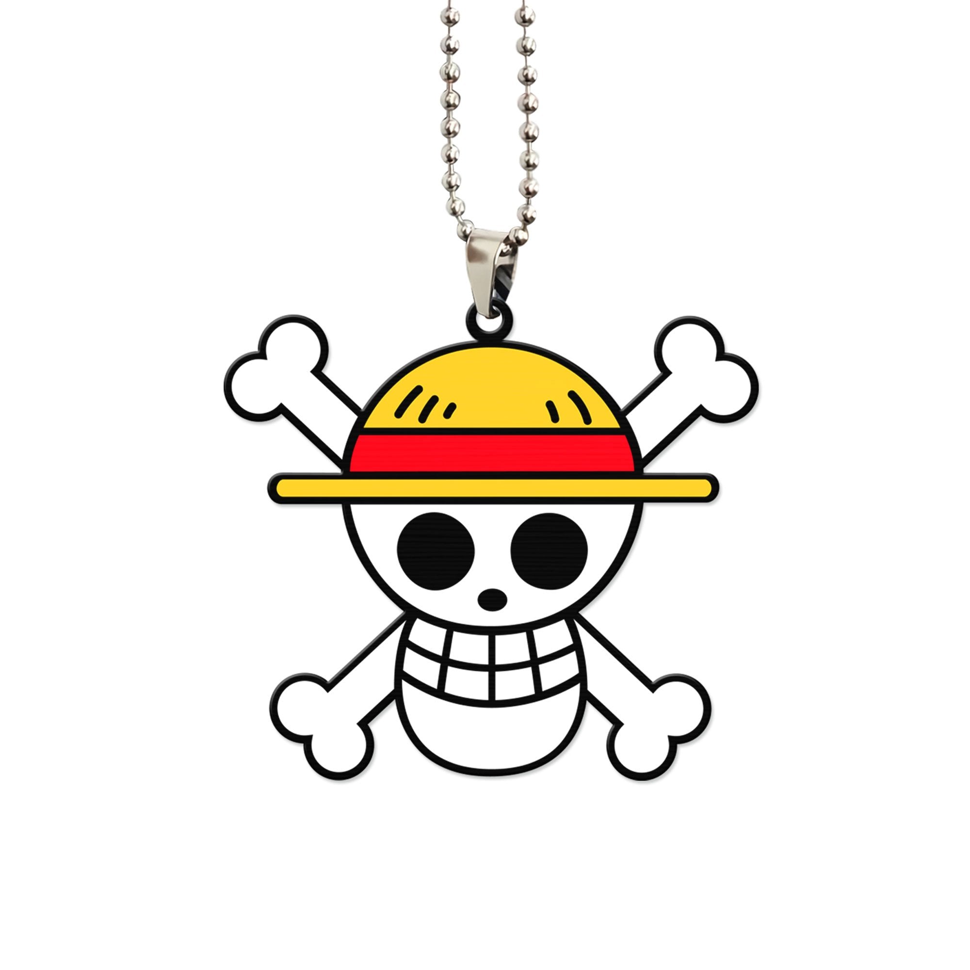 One Piece Straw Hat Pirates Flag Ornament Custom Anime Car Interior Accessories