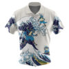 Merch Lucario Kanagawa Great Wave Lucario Hawaiian Shirt Pokemon Hawaiian Shirt Anime Hawaiian Shirt