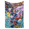 Ash Ketchum Blanket Pokemon Card Blanket Pokemon Blanket Anime Blanket